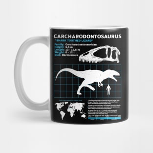 Carcharodontosaurus Fact Sheet Mug